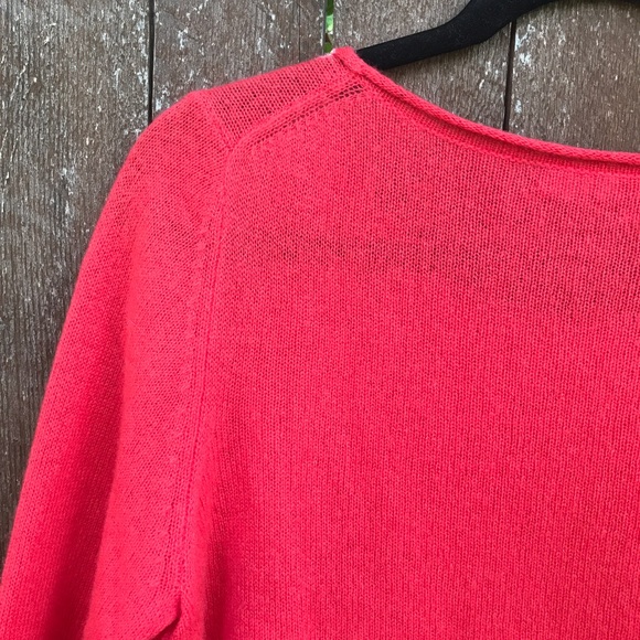 Cashmere pink high low 360 sweater L fall cute - Picture 6 of 8